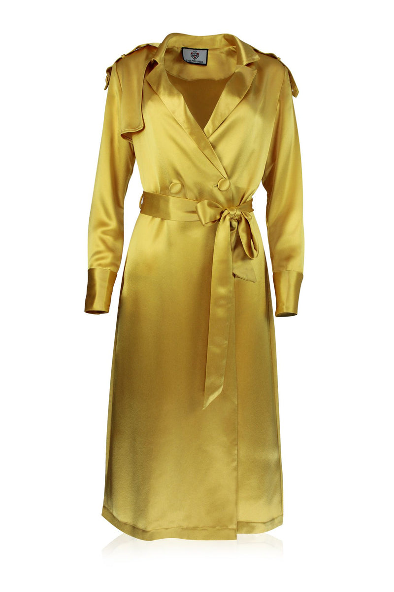Fashion CM.YAYA Women Chic Office Lady Open Stitch B Vintage Coat-Yellow