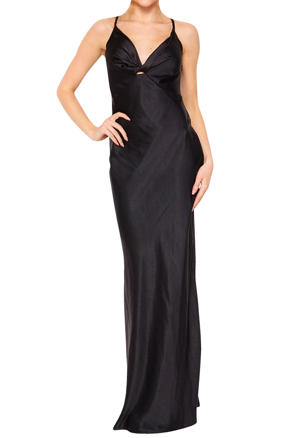 Designer Maxi Dress in Black