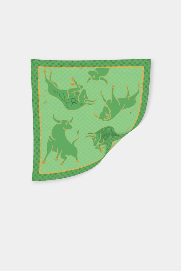 Taurus Zodiac Print Scarves in Mint