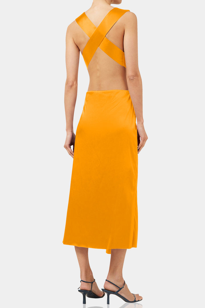 "maxi dresses for women orange" "Kyle X Shahida" "floor length orange dress" "cut out maxi dress"