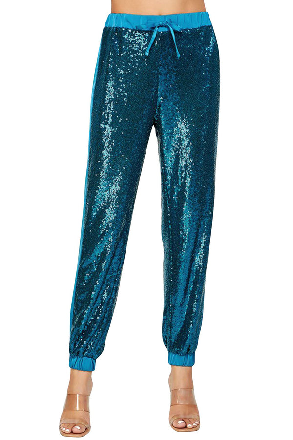 "womens sequin joggers" "Kyle X Shahida" "jogger sequin pants" "sequin jogger pants women" "sequin joggers womens"