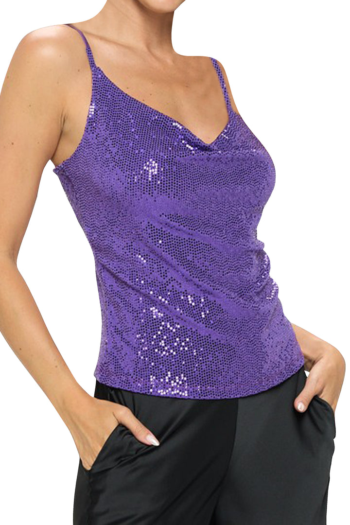 "sexy sequin top" "sequin crop tops for women" "purple sparkly crop top" "Kyle X Shahida"