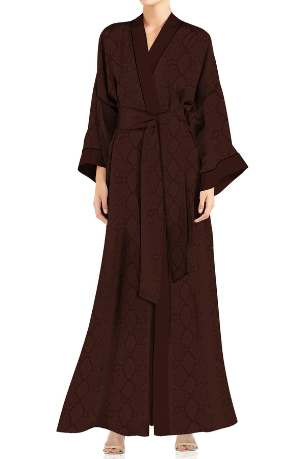 Vegan Silk Long Kimono Robe Dress