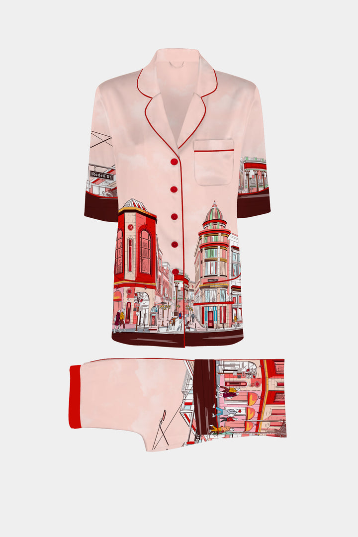 Rodeo Drive Print, Kyle X Shahida, cool shirts for women,
collar shirt for women,
casual shirts for women, 