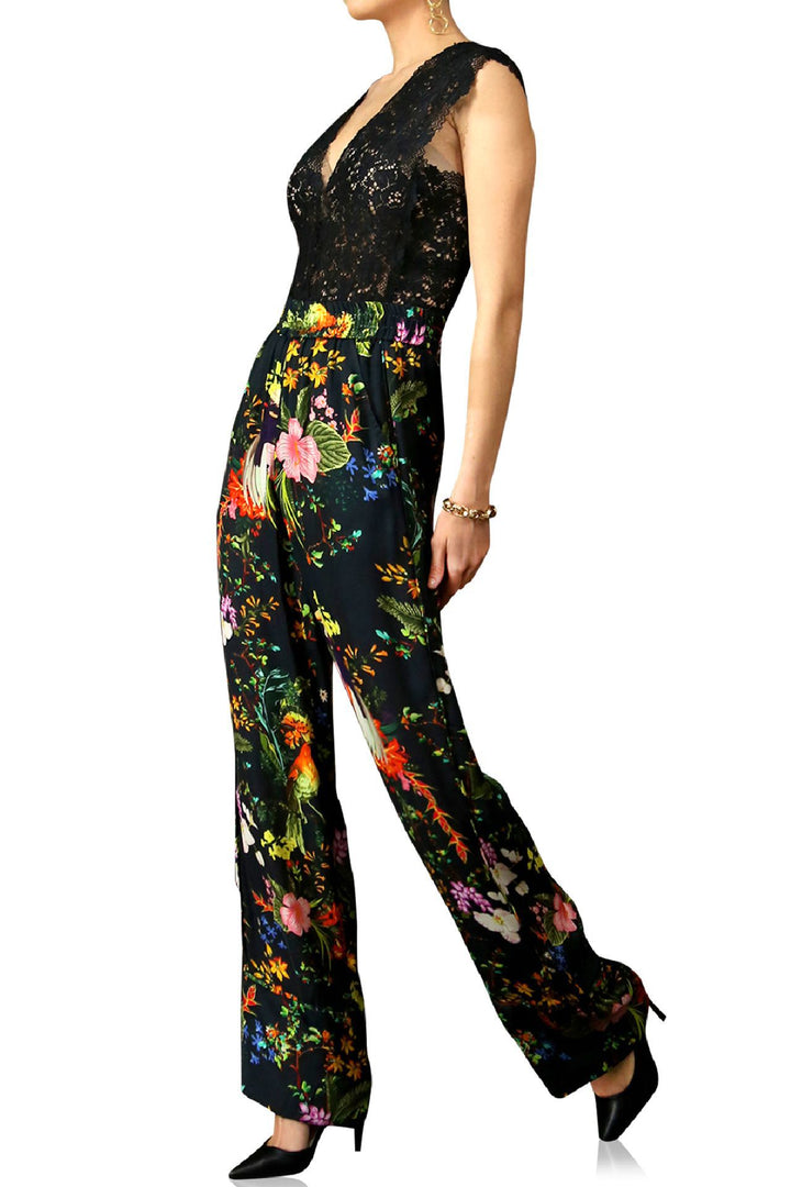 "printed palazzo pants" "womens plazzo pants" "Kyle X Shahida" "floral pants womens" 