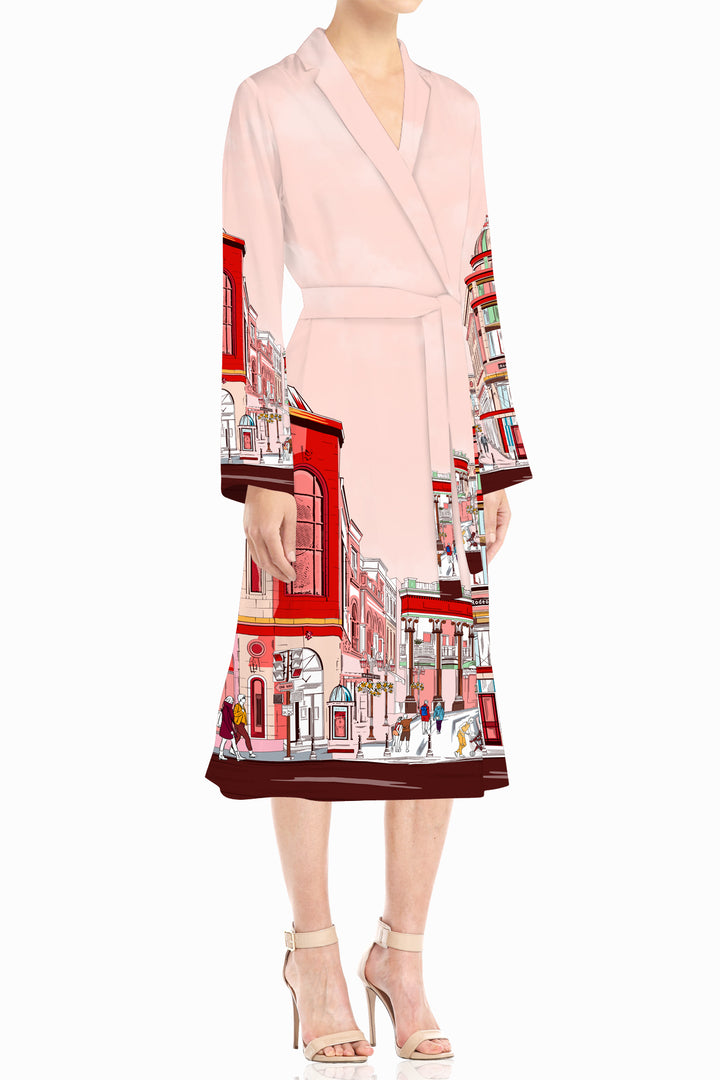 Rodeo Drive Fashion, Kyle X Shahida, printed silk robe,
designer silk robe,