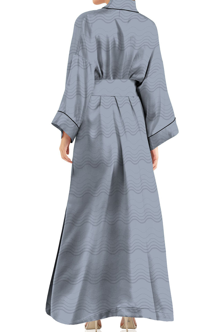 silk kimono robe womens, cute kimonos, gray kimono, Kyle X Shahida,