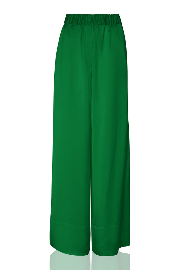 "straight leg pants" "Kyle X Shahida" "womens plazzo pants" "green high waisted pants"