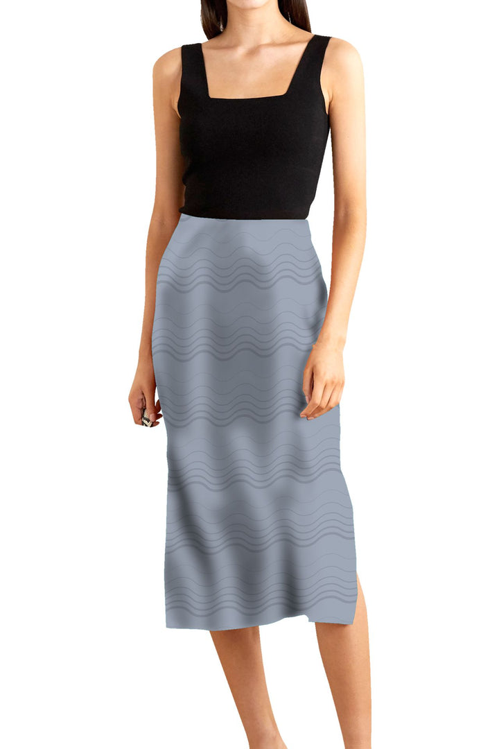 "grey silk midi skirt" "grey midi pencil skirt" "womens skirts midi" "knee length cute skirt"