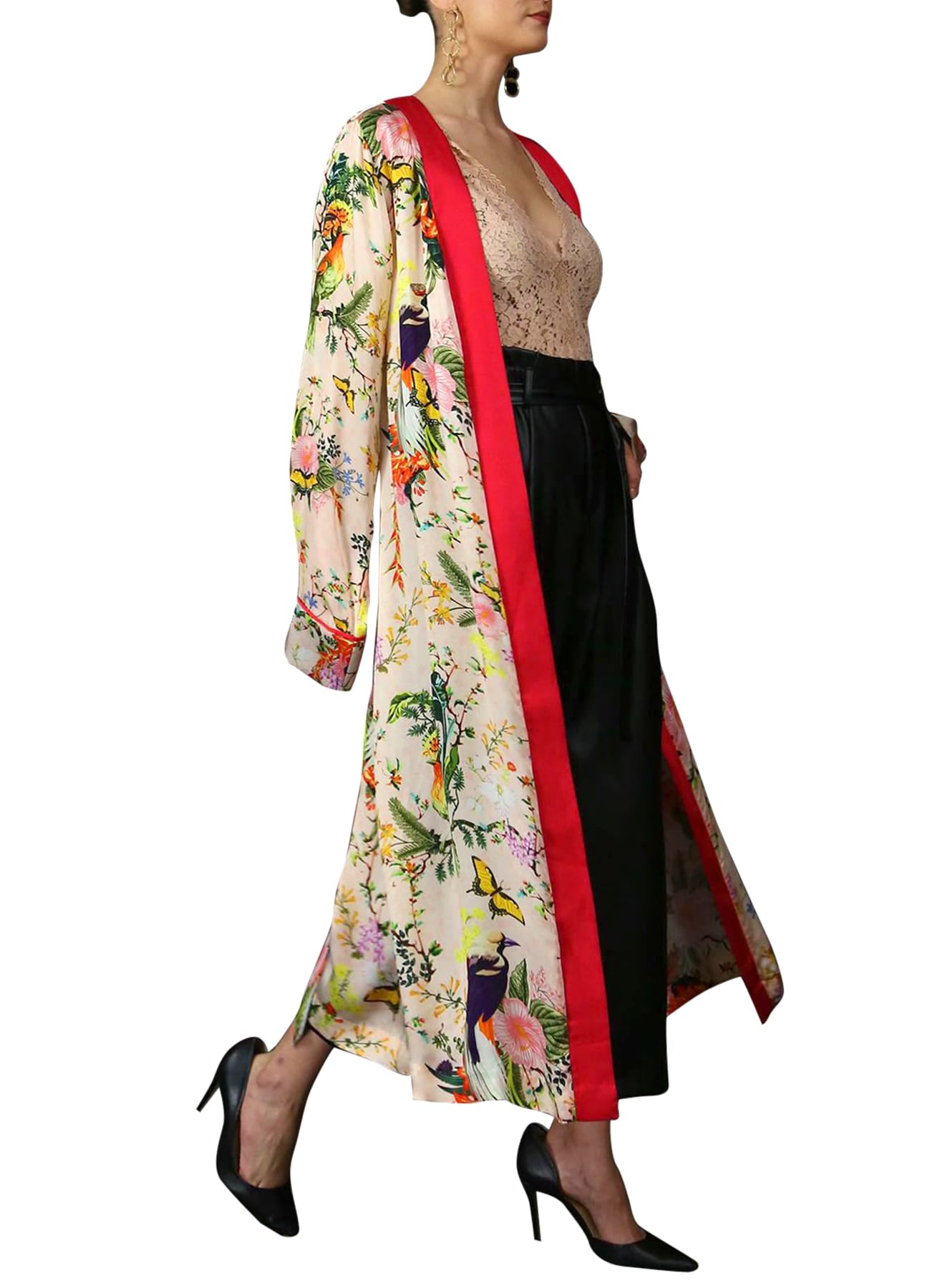 "Kyle X Shahida" "summer kimono" "hot pink silk robe" "silk robes and kimonos" "womens long kimono robe" "Kyle Richards"