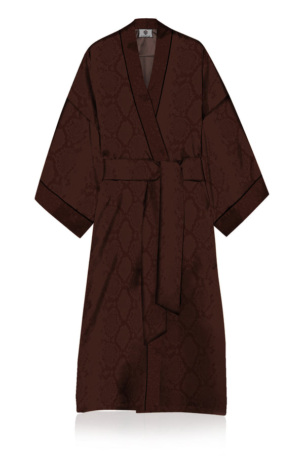 silk kimono robe womens, printed outfit, washable silk robe, Kyle X Shahida,