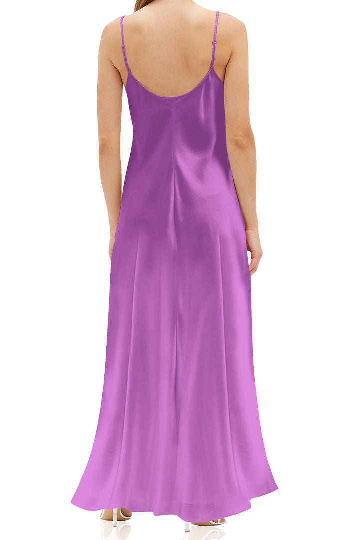 "full length slip" "purple maxi slip dress," "camisole maxi dress" "Kyle X Shahida"