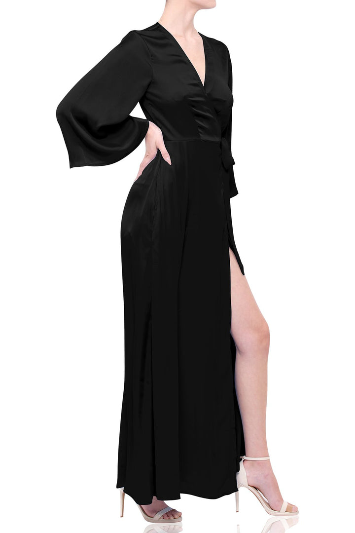 "long dress wrap" "maxi womens wrap dress" "Kyle X Shahida" "wrap dresses for women"