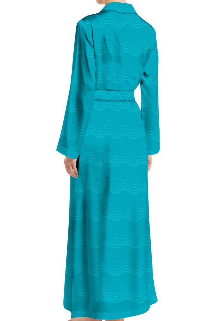 "long silk wrap dress" "womens wrap dress long sleeve" "Kyle X Shahida" "full length wrap dress"