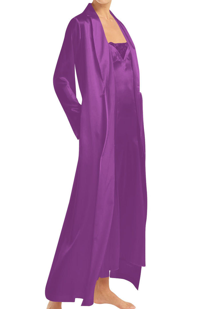 "maxi womens wrap dress" "purple satin wrap dress" "Kyle X Shahida" "purple maxi wrap dress"