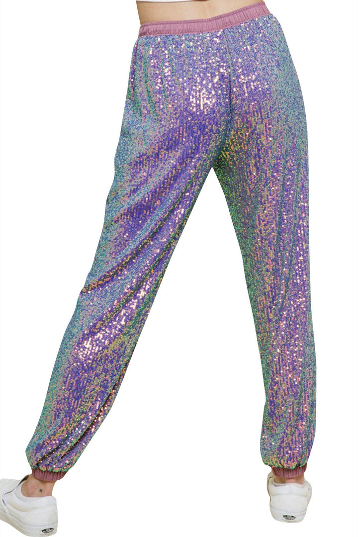 "womens sequin joggers" "Kyle X Shahida" "sequin joggers for women" "sequin jogger pants women" "sequin joggers womens"