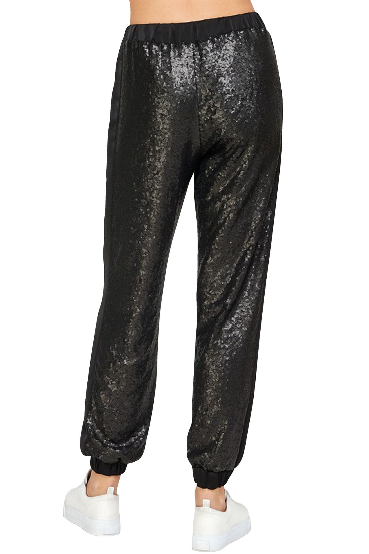 Black sequin jogger pants – T&W Boutique