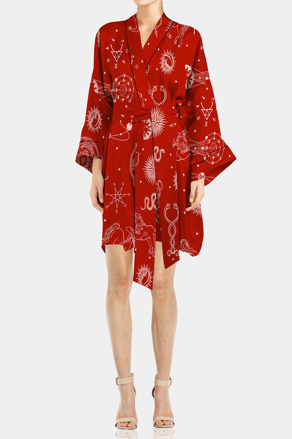 womens silk robe short,
women's short kimono,
silk short robes for women,
Kyle X Shahida,