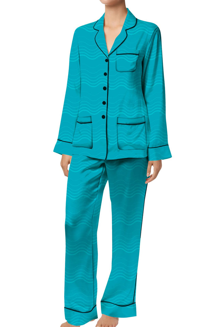 "womens light blue tracksuit" "Kyle X Shahida" "matching set women's" "wide leg tracksuit"