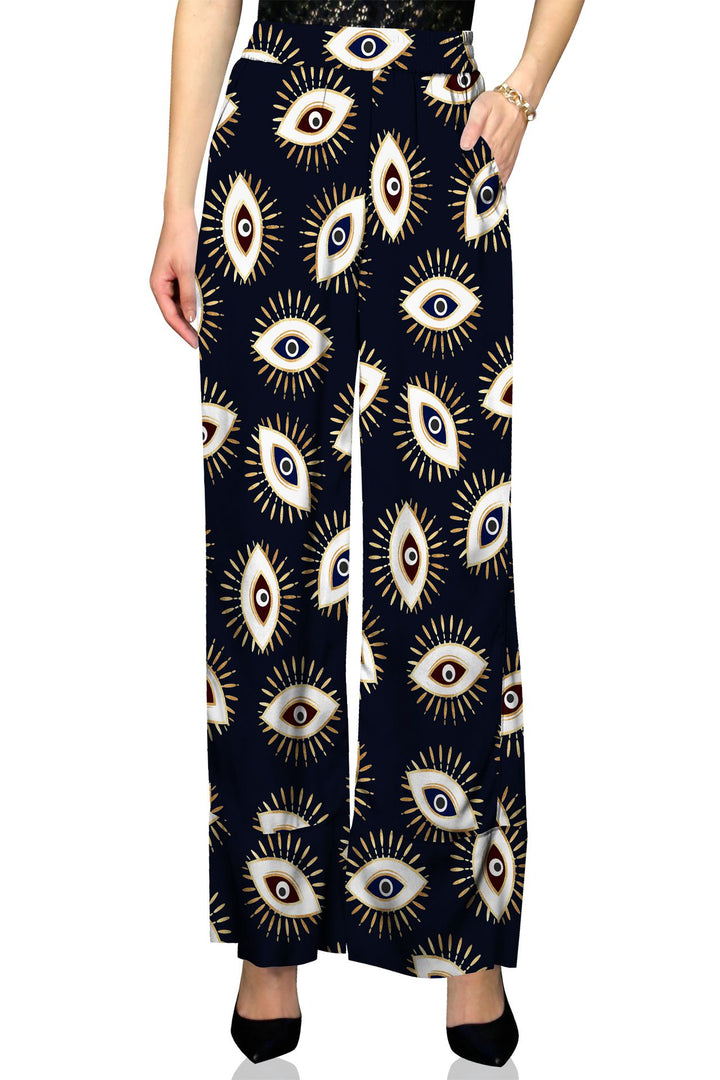 "printed black and white pants" "dress womens pants" "Kyle X Shahida" "plazzo pant for women"