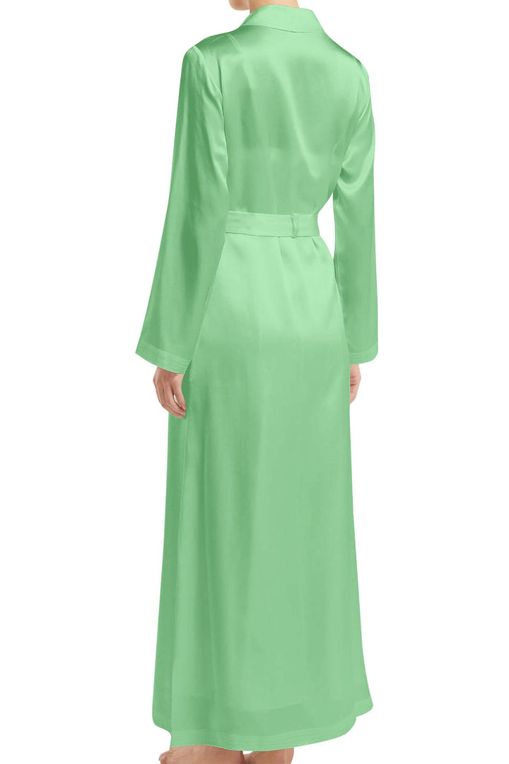 "summer wrap dress" "women's long sleeve wrap dress" "long sleeve wrap dress green" "Kyle X Shahida"