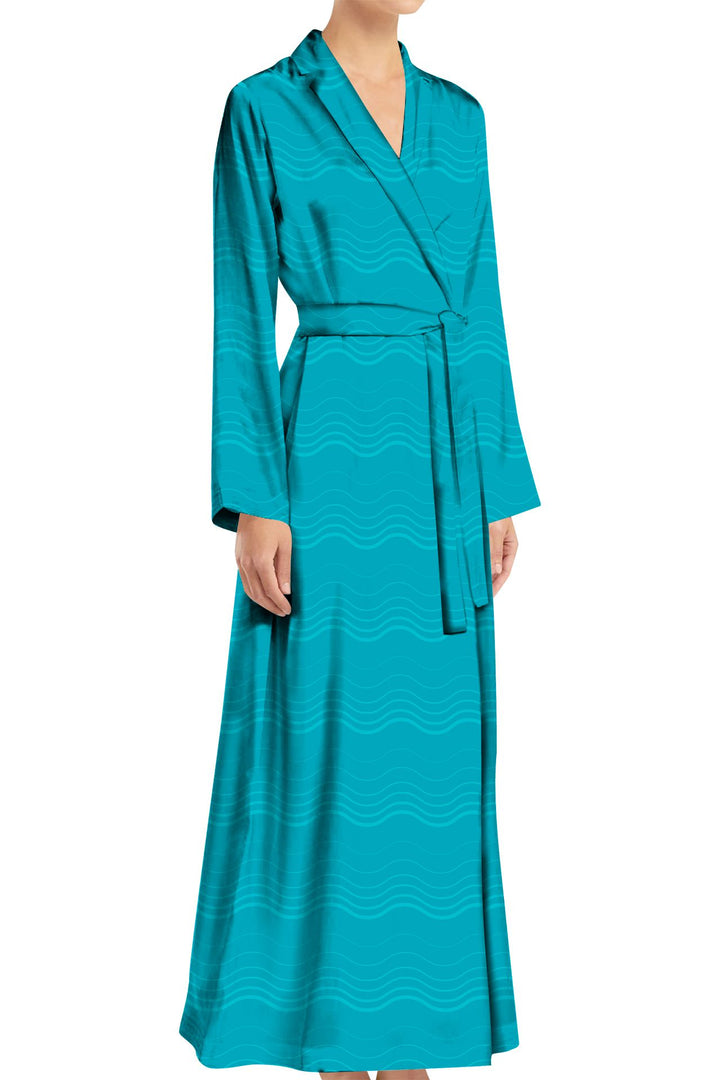 "long sleeve wrap dress" "silk wrap maxi dress" "Kyle X Shahida" "wrap dresses with sleeves"