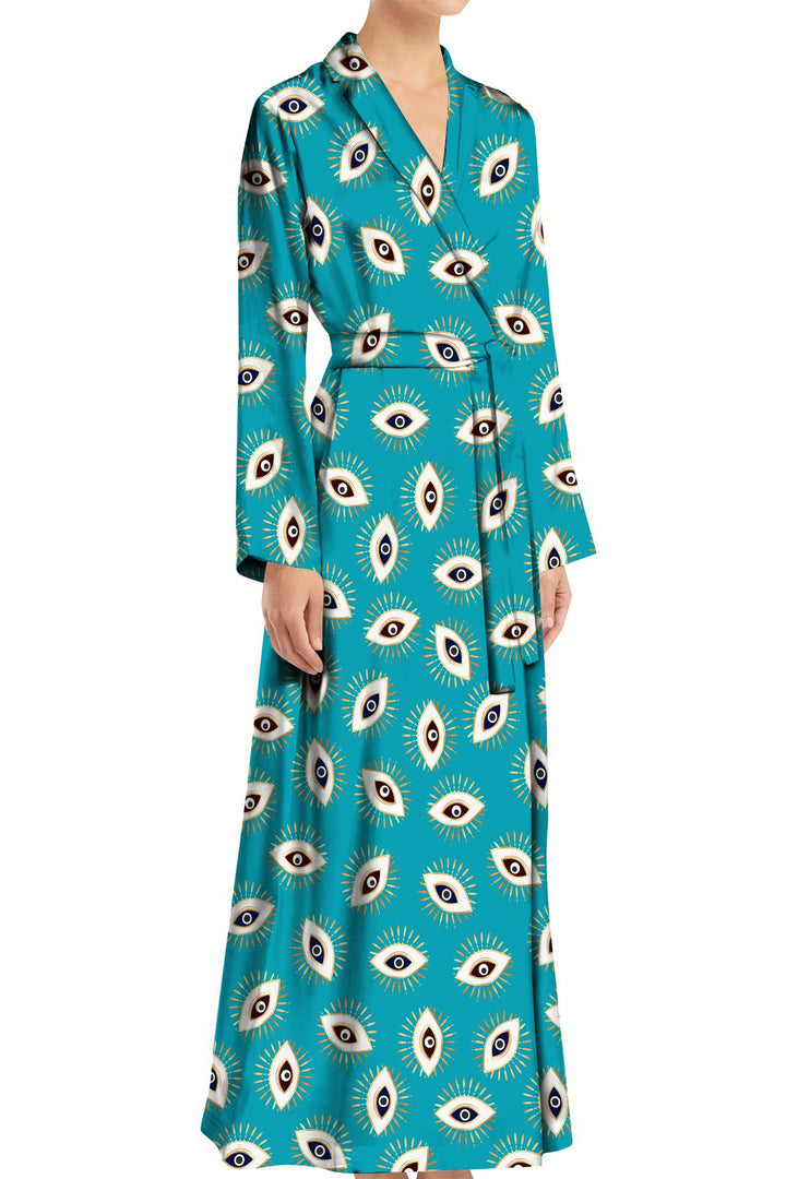 "long sleeve wrap" "maxi womens wrap dress" "Kyle X Shahida" "plus size long wrap dress"