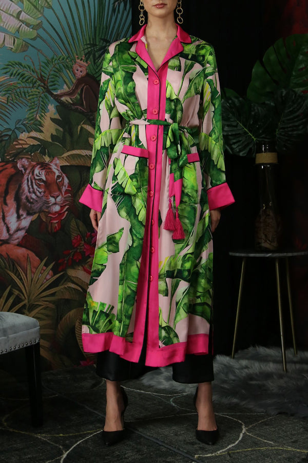 Satin Silk Robe Dress