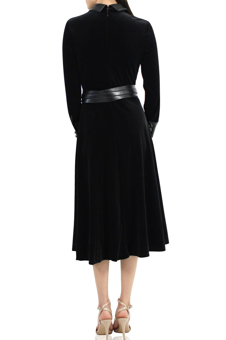 Black-Collared-Designer-Dress-By-Kyle-Richard