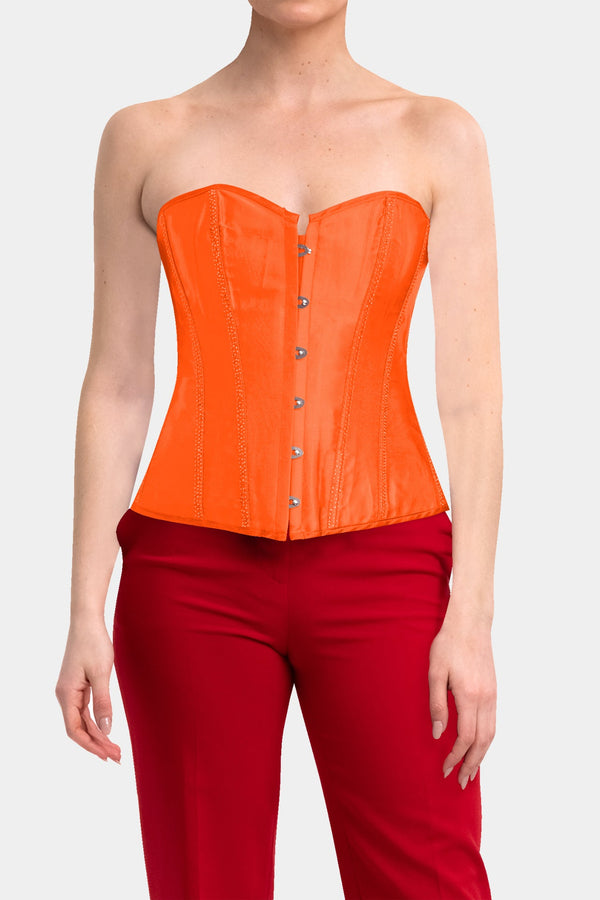 Orange Jursey Bustier Top Corset