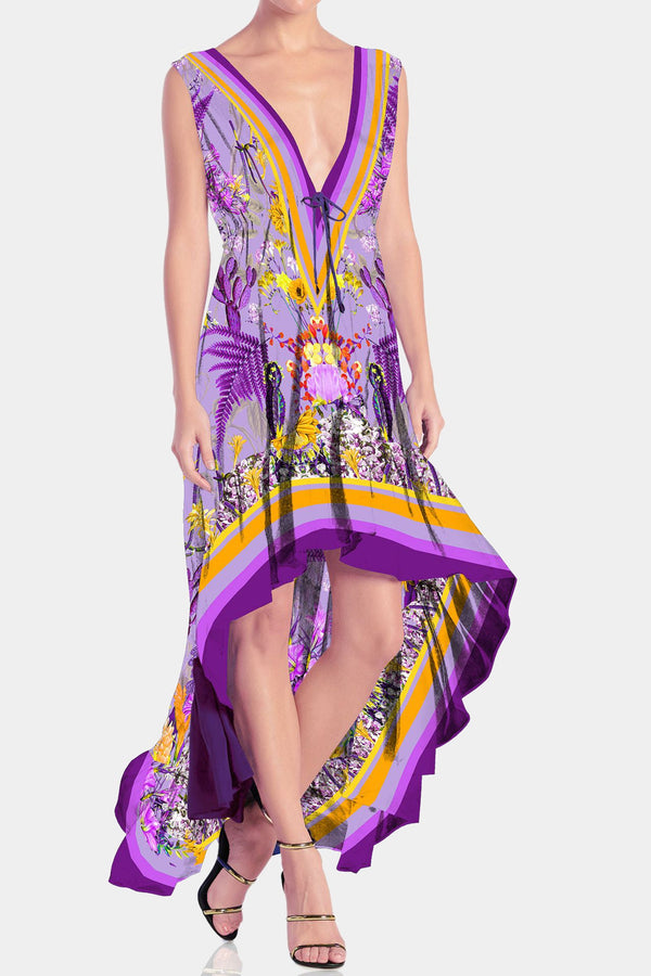 Purple Hi Low Maxi Dress