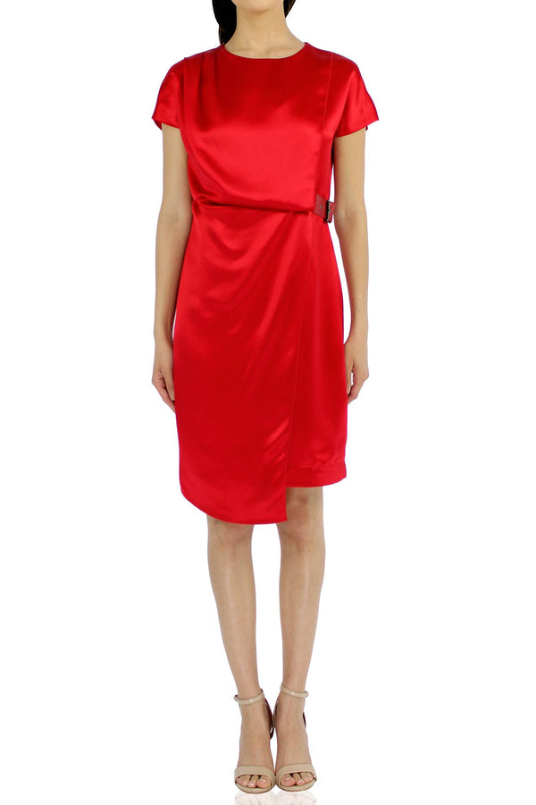 Designer-Mini-Belted-Dress-In-Red-By-Kyle-Richard