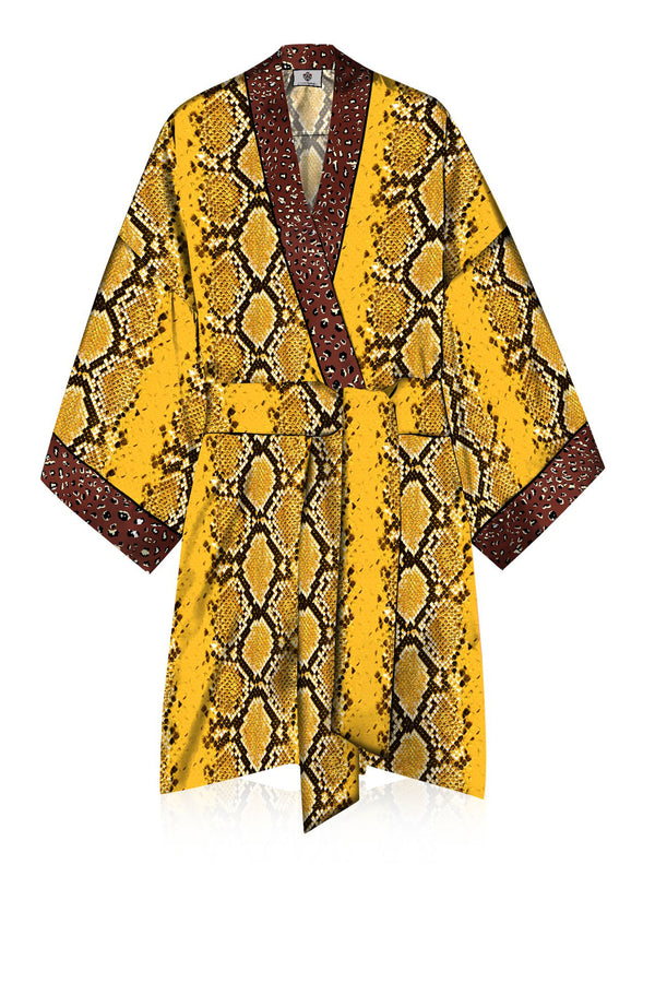 Made with Cupro Short Length Kimono Robe