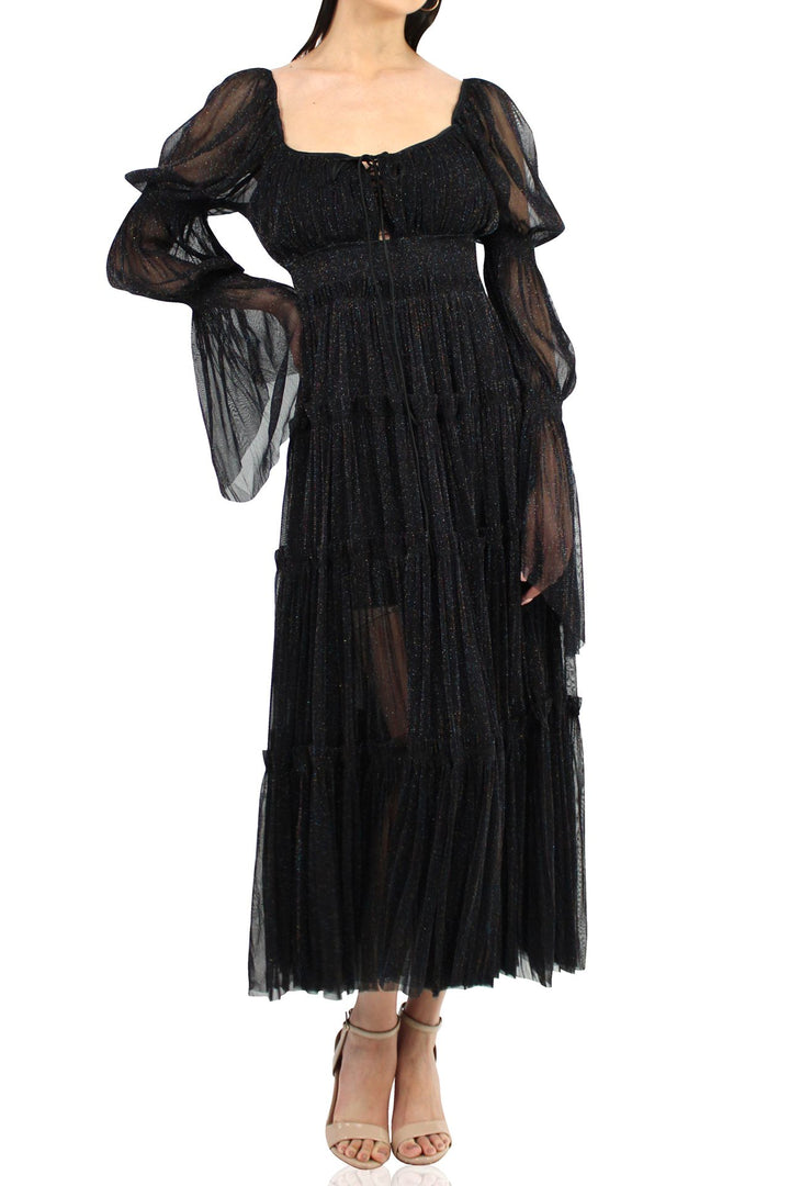 Designer-Silk-Dress-In-Black-By-Kyle-Richards