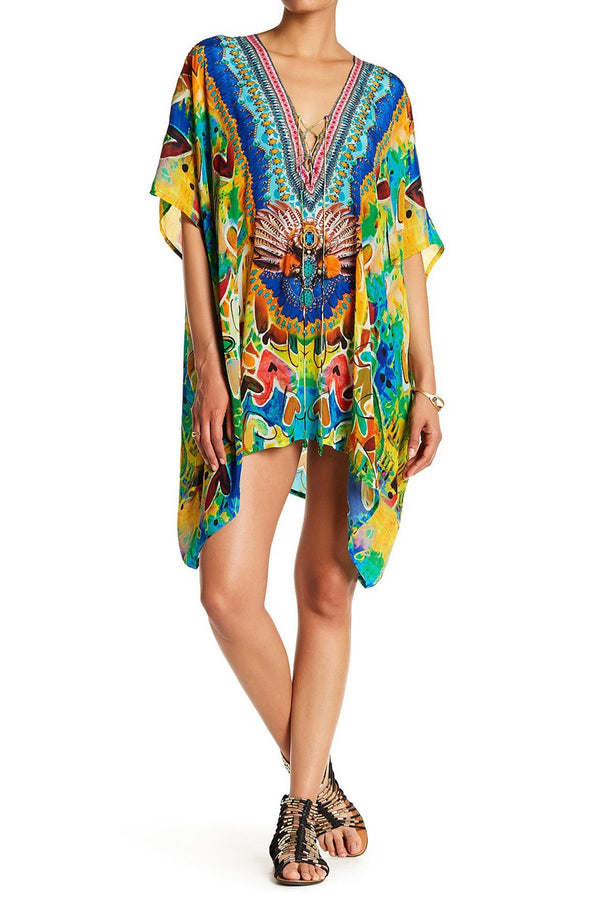 short caftan dress multi-wear