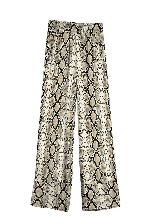 Snake Print Straight Leg Pant