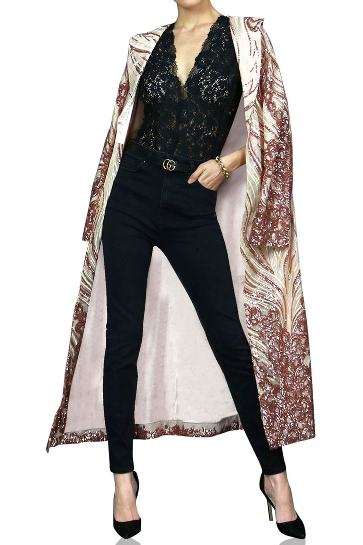 Kyle-Women-Champagne-Designer-Sequin-Long-Duster-Jacket