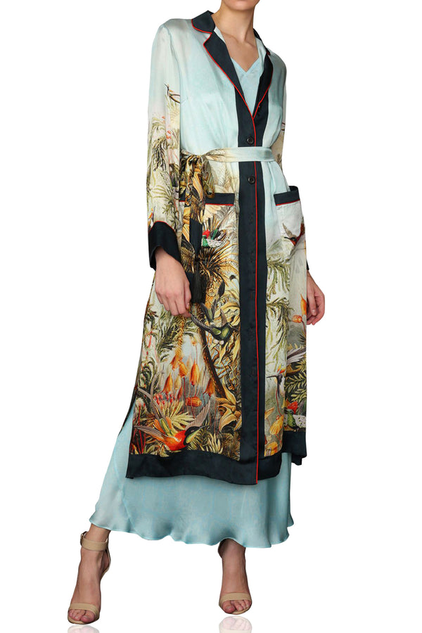 Silk Long Robe Jacket