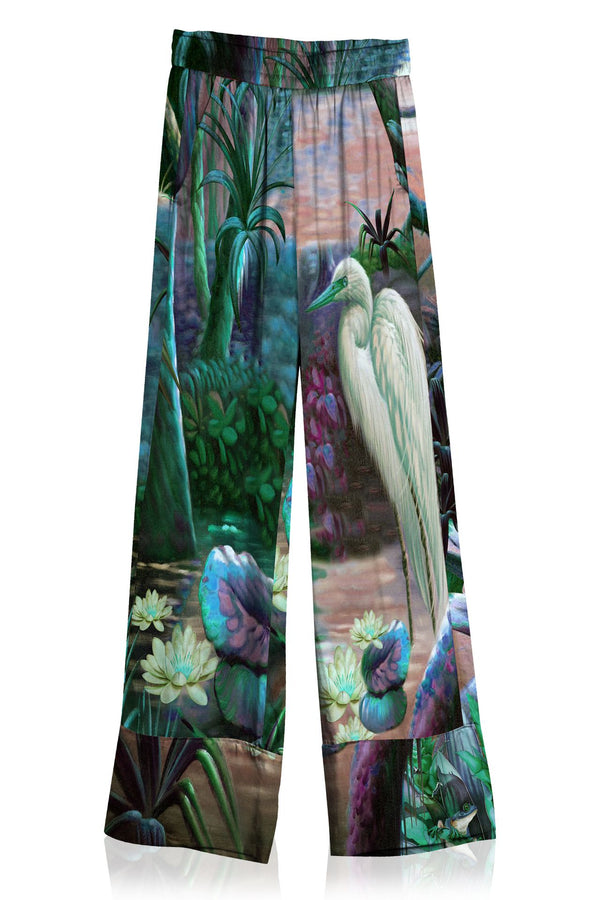 Nature Print Straight Leg Pants