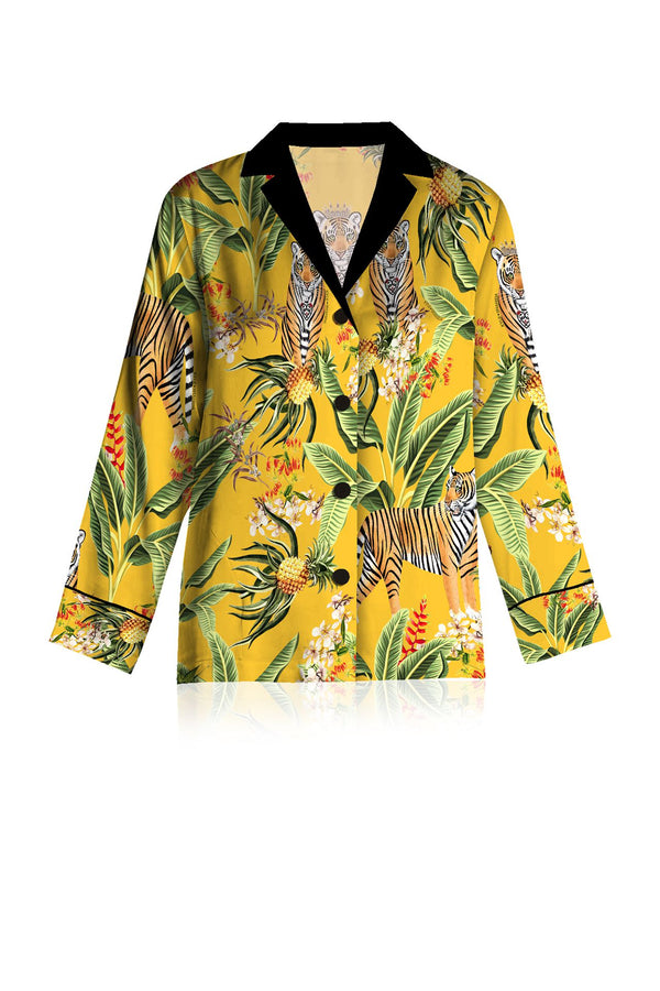 Silk Nature Print Short Jacket