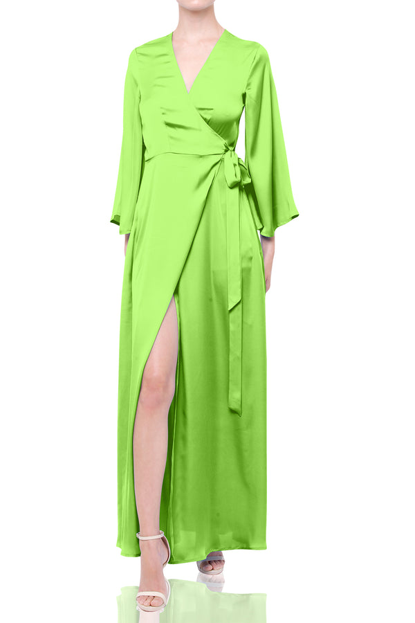 Sharp Green Designer Full Sleeve Long Maxi Dress