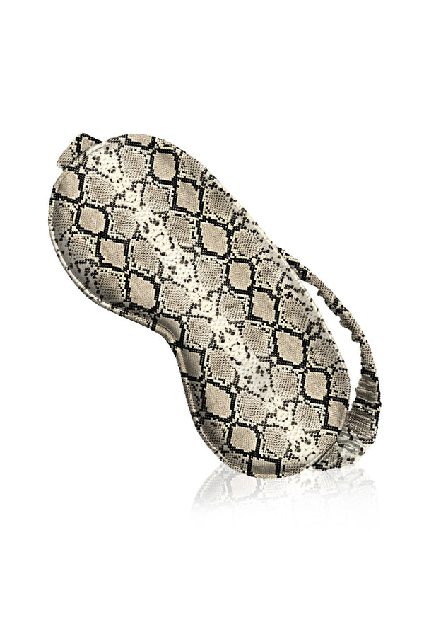 Silk Eye Mask In Snakeskin