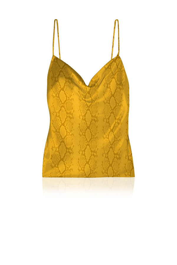 Vegan Silk Cami Top in Solid Golden Cob