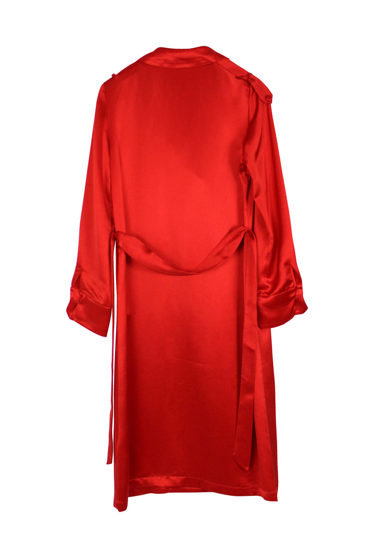 Women-Designer-Belted-Robe-Dress-In-Red-By-Kyle-Richards