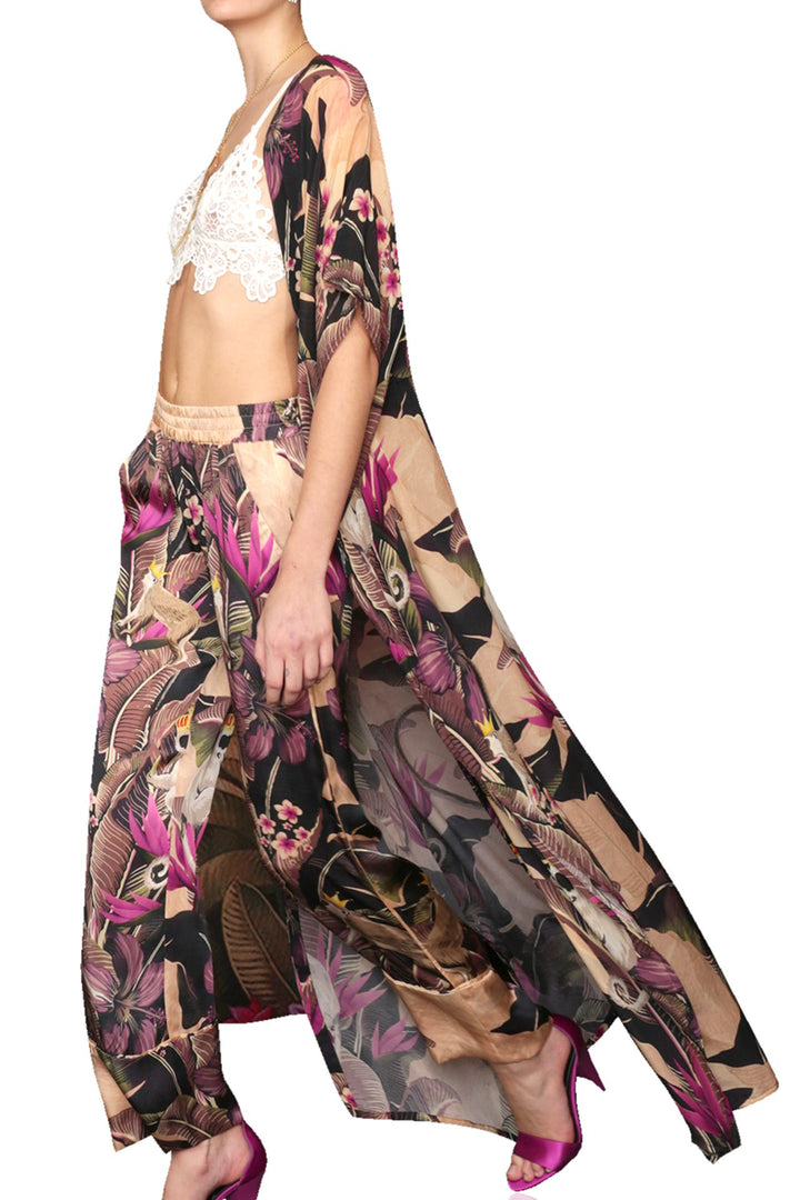 Women's-Silk-Wide-Leg-Jungle-Print-Pants