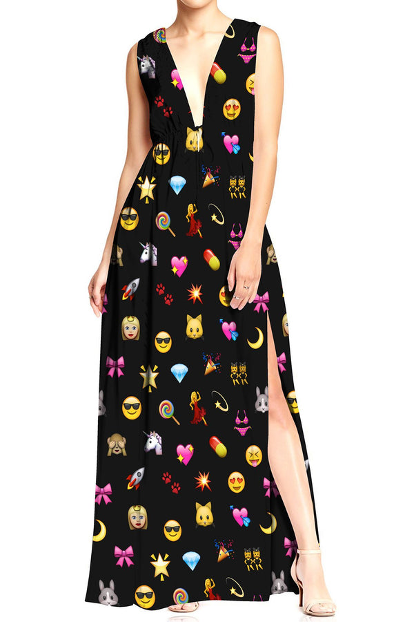 As Seen On Paris Hilton Emoji Maxi Dress