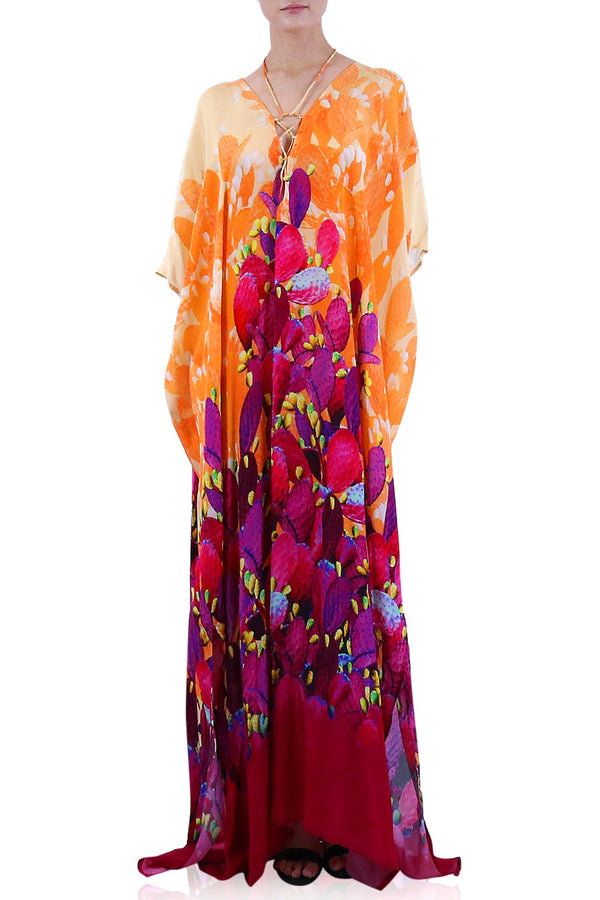 Long Kaftan -Cactus Print Kaftan