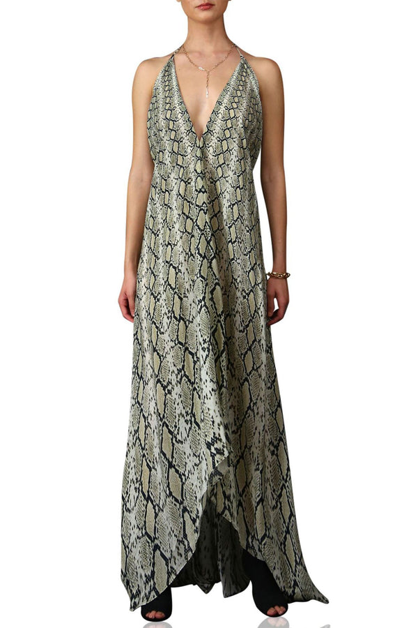 Convertible Dress in Snake Print