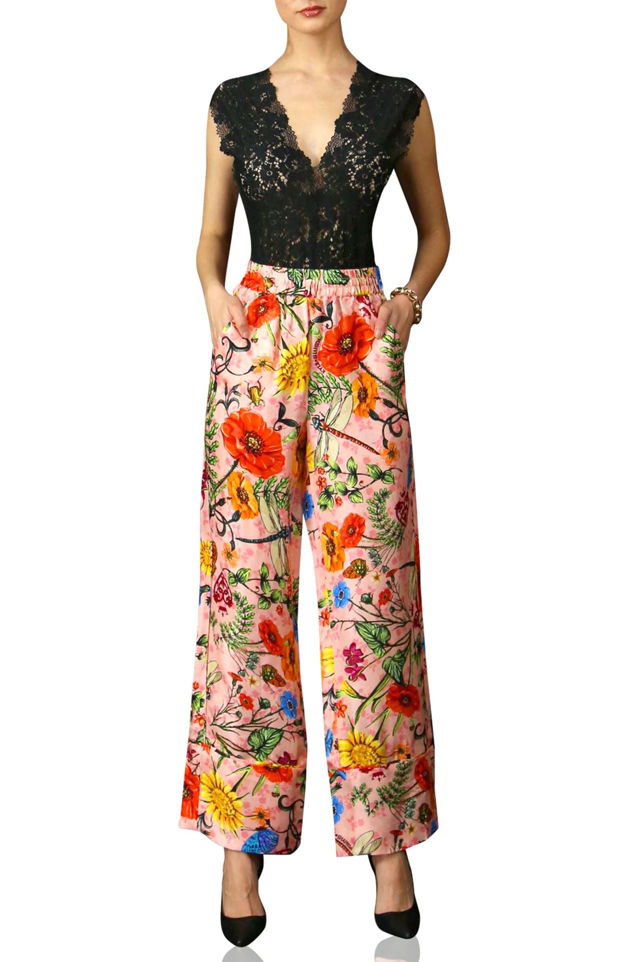 Designer Pants & Silk Pants For Women - Printed High-Waist Pants SS2020 ...