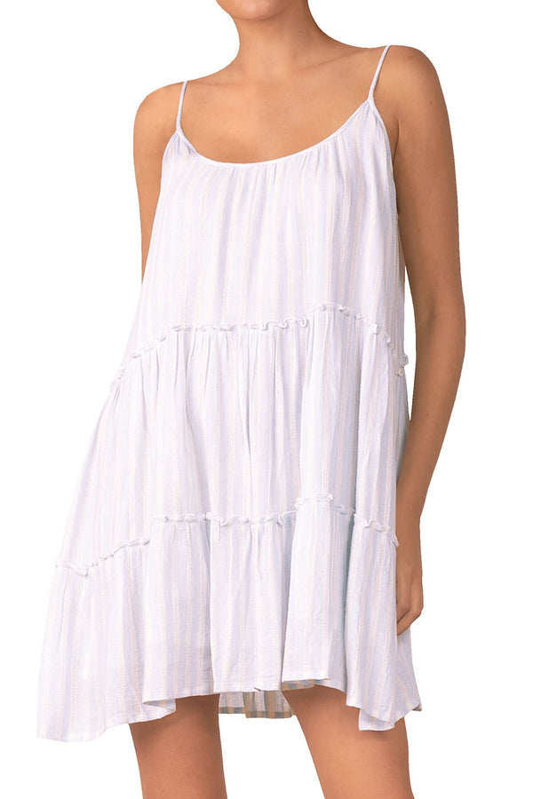 Short Cami Dress in Solid White